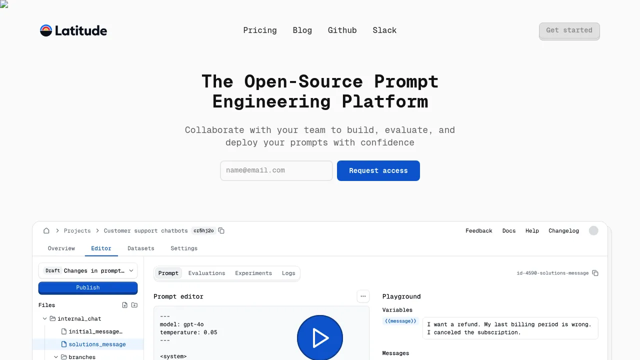 Screenshot of Latitude website